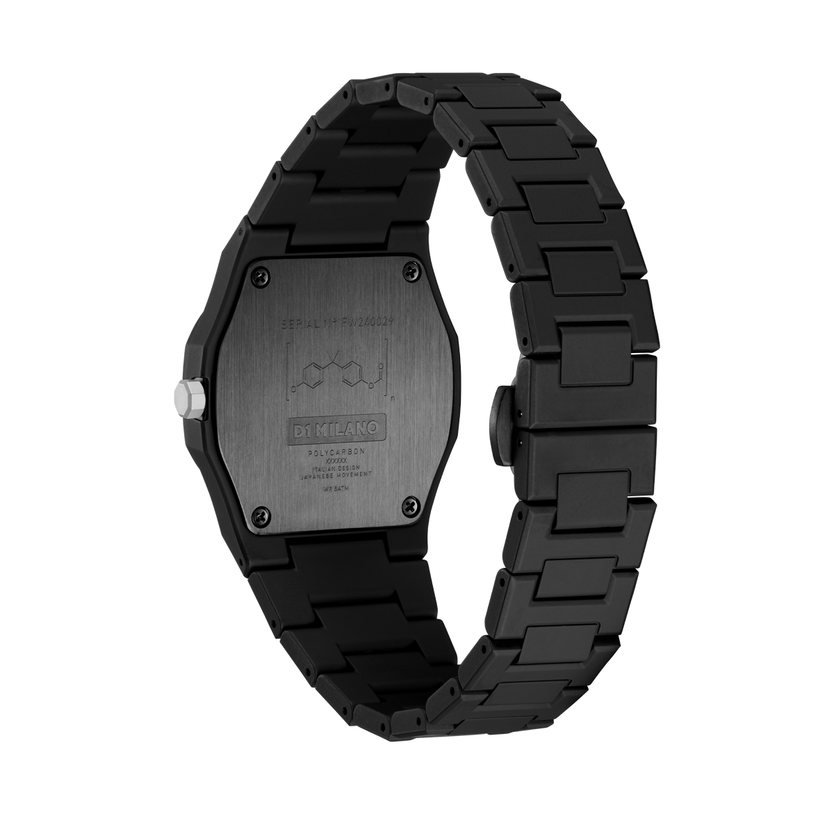 Shop D1 Milano Watch Polycarbon 37 Mm In Black