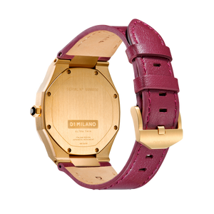 Ultra Thin Leather 38 mm - Gold/Plum